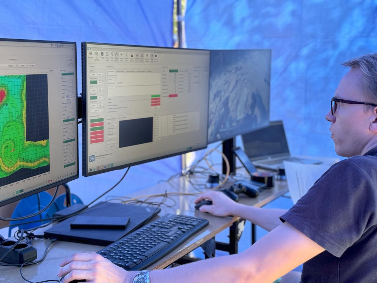 Operator monitoring rover